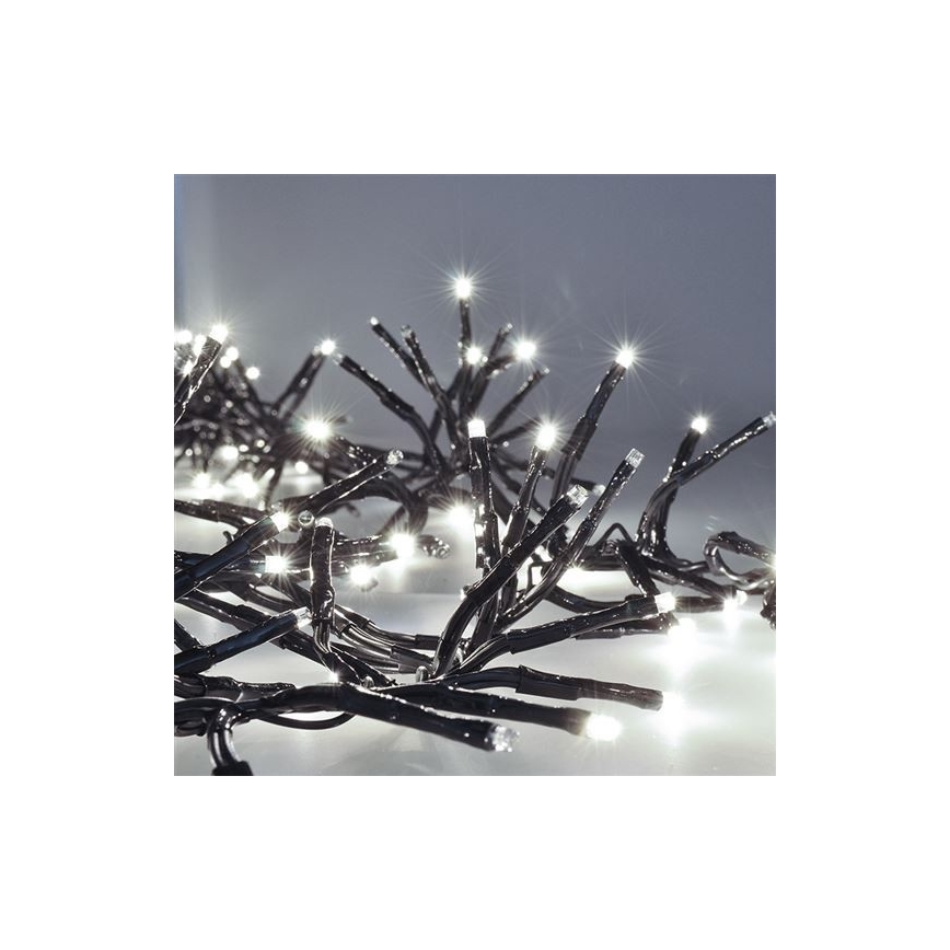 LED Venkovní  řetěz 576xLED/8 funkcí 8m IP44 studená bílá + DO