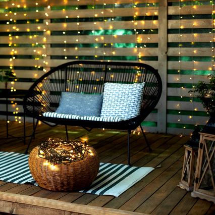 LED Venkovní  řetěz 50xLED/8 funkcí 8m IP44 teplá bílá