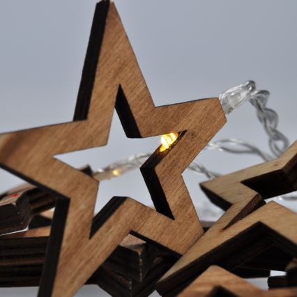 LED  řetěz 10xLED/2xAA 1m teplá bílá