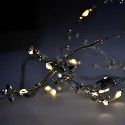 LED Vánoční řetěz 1 m 20xLED/2xAA