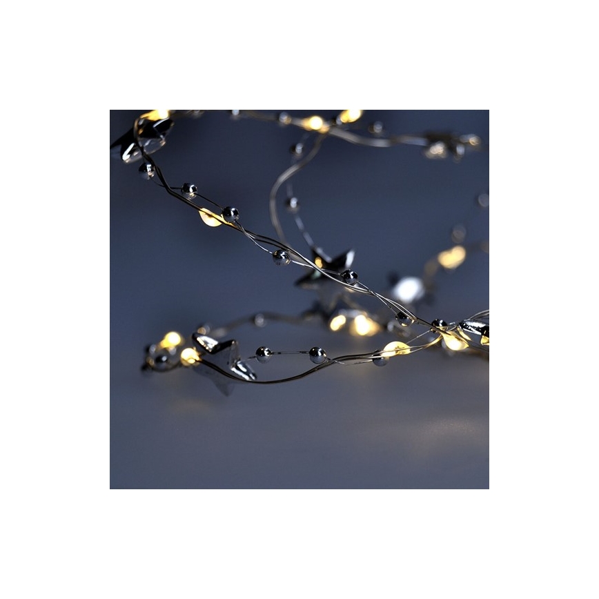 LED Vánoční řetěz 1 m 20xLED/2xAA