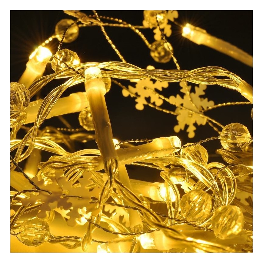 LED  řetěz 20xLED/2xAA 2m teplá bílá