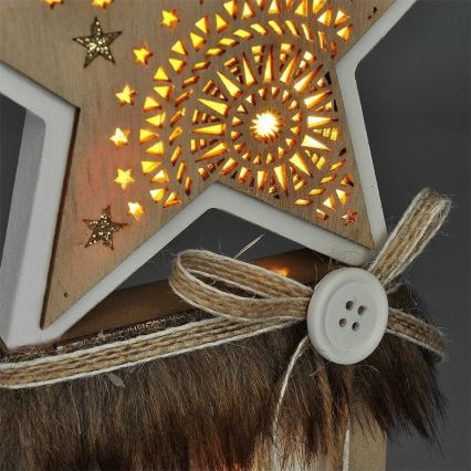 LED Vánoční dekorace 10xLED/2xAA hvězda
