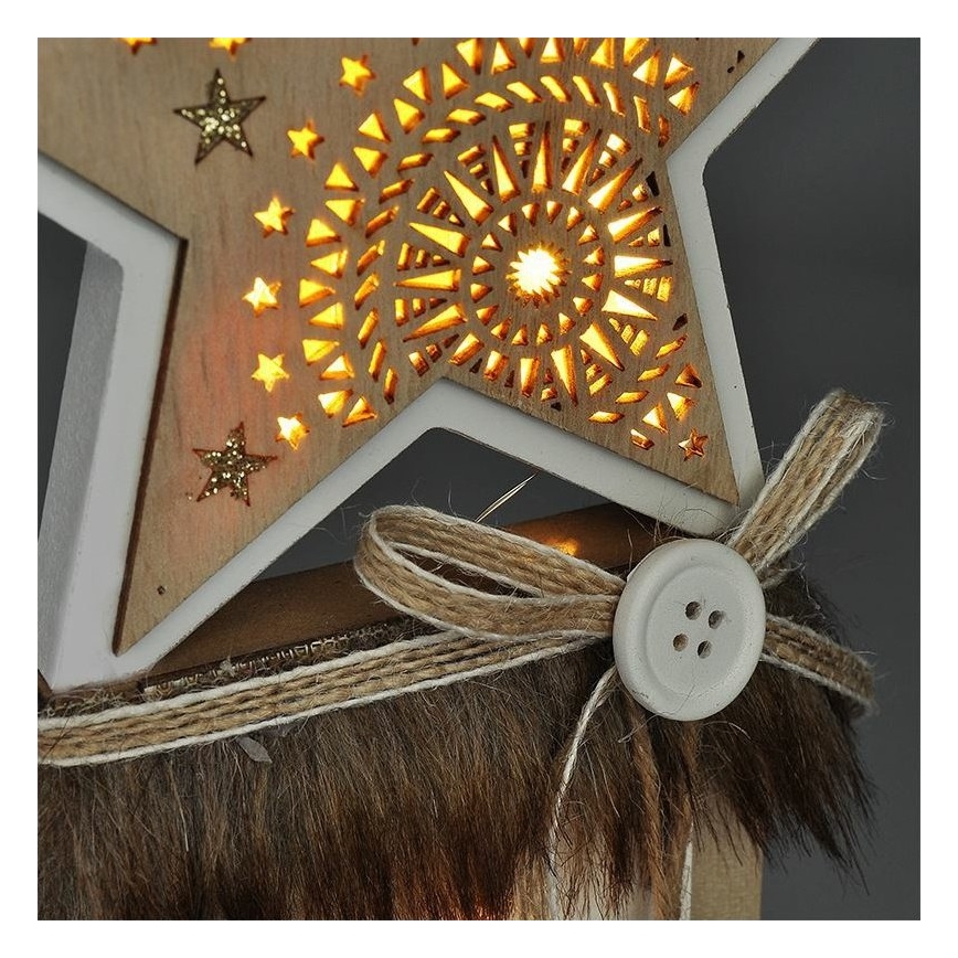 LED Vánoční dekorace 10xLED/2xAA hvězda