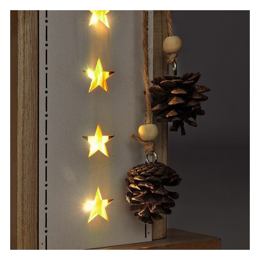 LED Vánoční dekorace 10xLED/2xAA hvězda