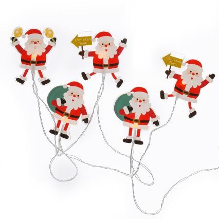 LED  řetěz s přísavkami 6xLED/2xAA 1,2m teplá bílá santa