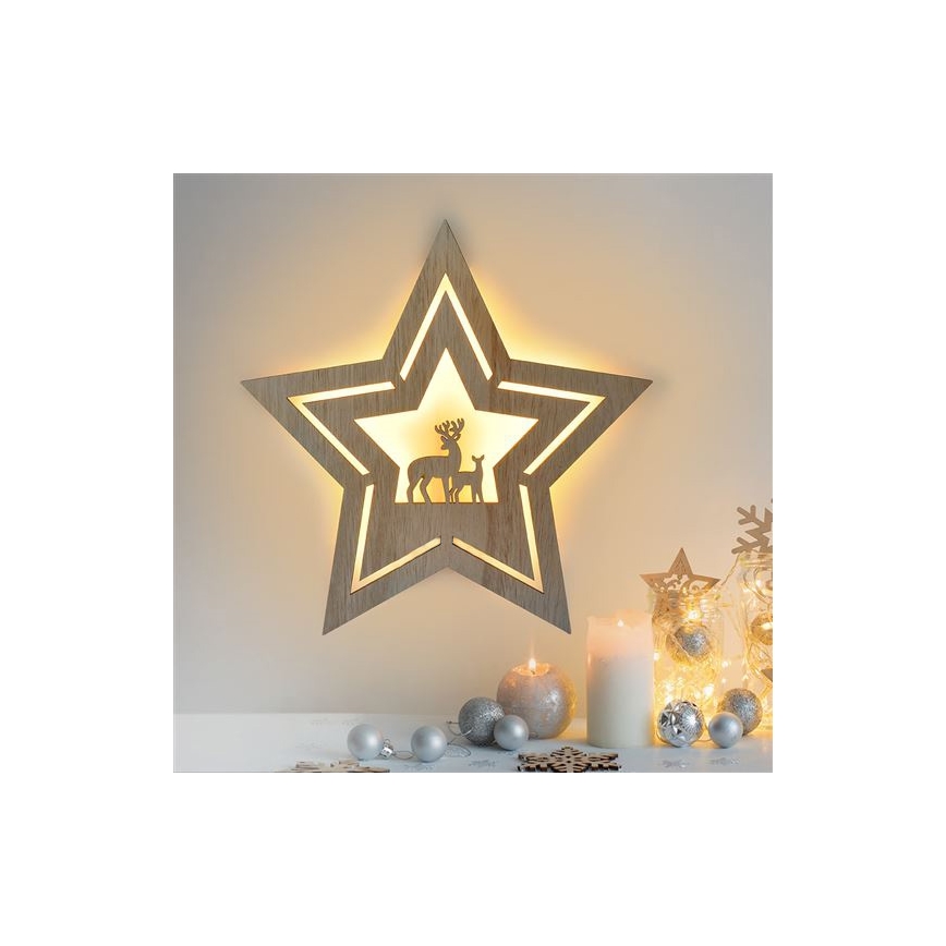 LED Vánoční dekorace LED/2xAA hvězda