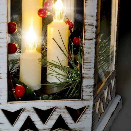 LED Vánoční dekorace 3xLED/3xAAA lucerna