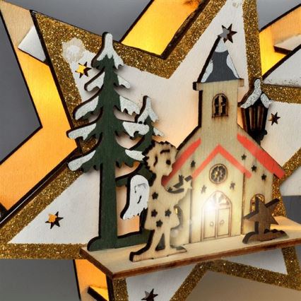 LED Vánoční dekorace 10xLED/2xAA kometa