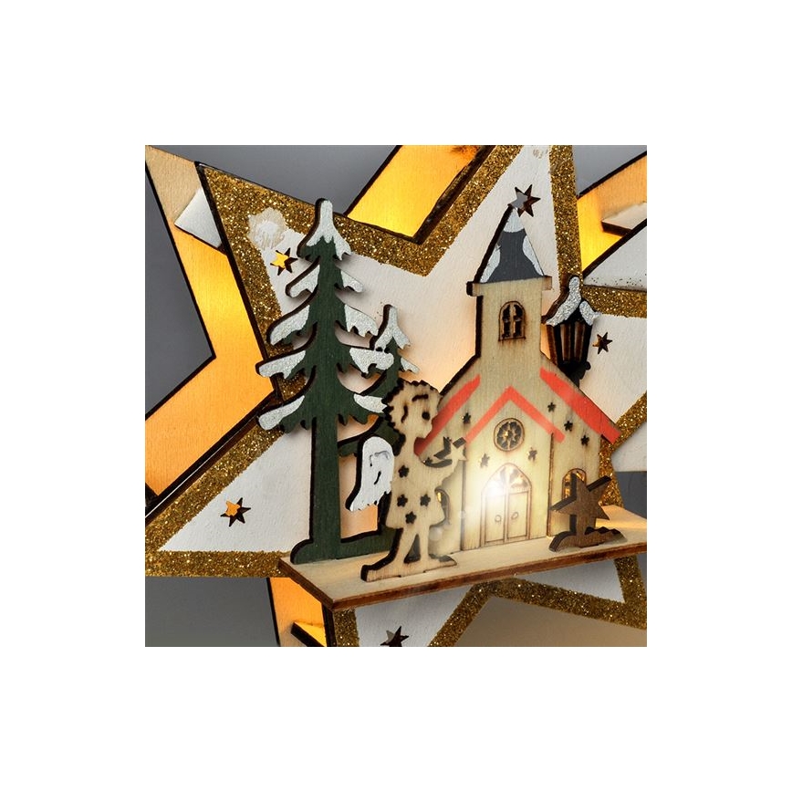 LED Vánoční dekorace 10xLED/2xAA kometa