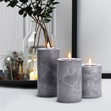 SADA 3x LED Svíčka LED/2xAA teplá bílá