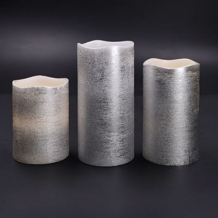 SADA 3x LED Svíčka LED/3xAAA teplá bílá