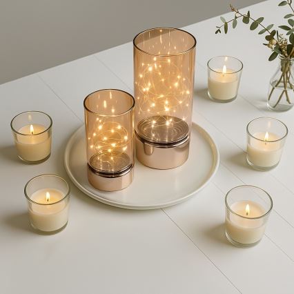 SADA 2x LED Vánoční světélko 20xLED+10xLED/2xAA+3xAA teplá bílá