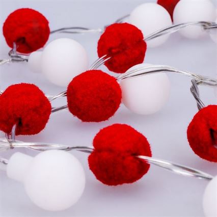 LED  řetěz 20xLED/2xAA 1,8 m teplá bílá