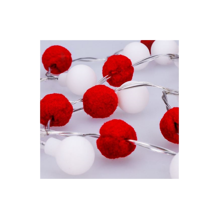 LED  řetěz 20xLED/2xAA 1,8 m teplá bílá