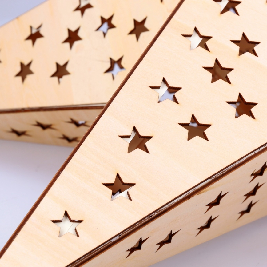 LED Vánoční dekorace 20xLED/2xAA teplá bílá béžová hvězda