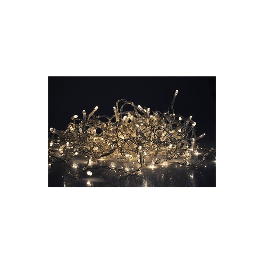 LED Venkovní vánoční závěs 120xLED/8 funkcí 9m IP44 teplá bílá