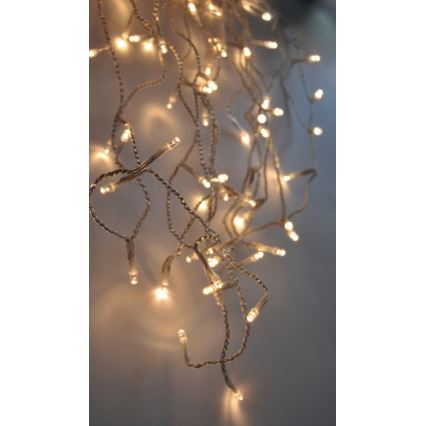 LED Vánoční venkovní světelný závěs 120xLED/230V 3m IP44