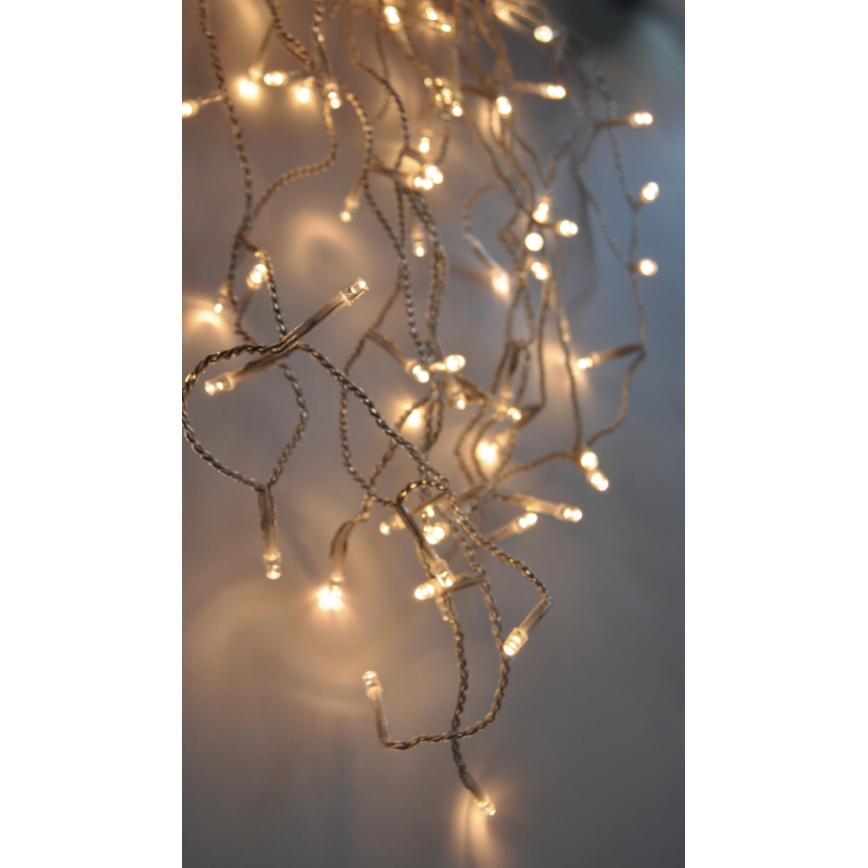 LED Vánoční venkovní světelný závěs 120xLED/230V 3m IP44