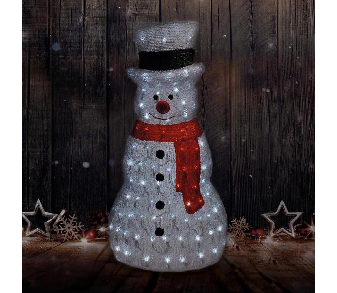 Solight LED sněhulák venkovní 160LED, studená bílá, 230V, IP44, výška 75cm; 1v46