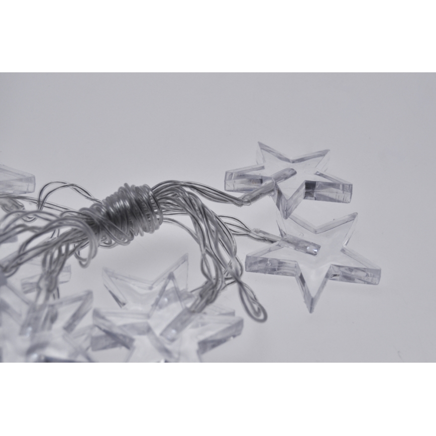 LED  řetěz 10xLED/2xAA 2,5m modrá