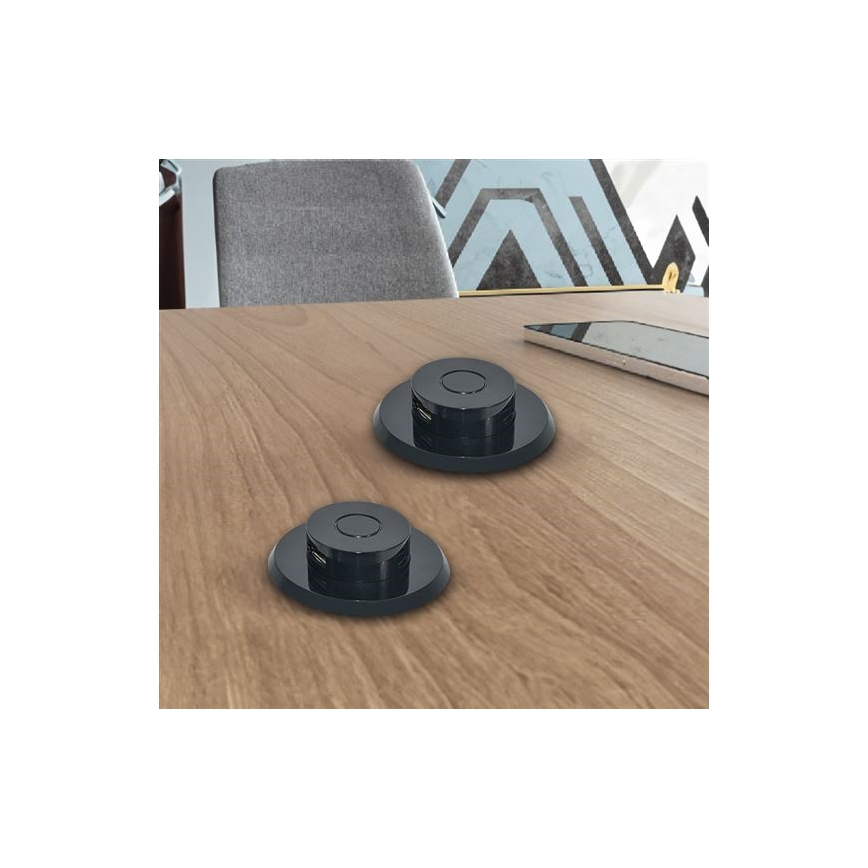 Vestavná USB nabíječka USB A+C černá
