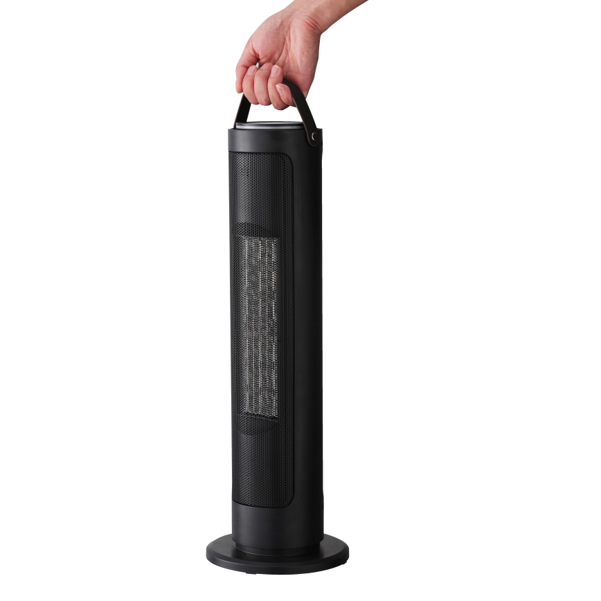 Sloupový ventilátor s keramickým topným tělesem 2000W/230V černá