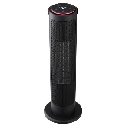 Sloupový ventilátor s keramickým topným tělesem 2000W/230V černá