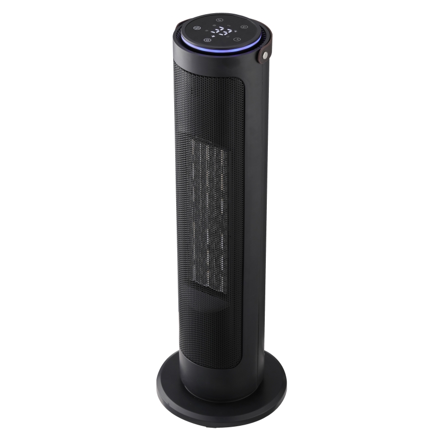 Sloupový ventilátor s keramickým topným tělesem 2000W/230V černá