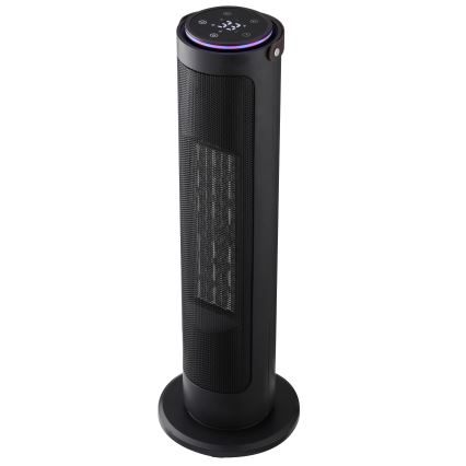 Sloupový ventilátor s keramickým topným tělesem 2000W/230V černá