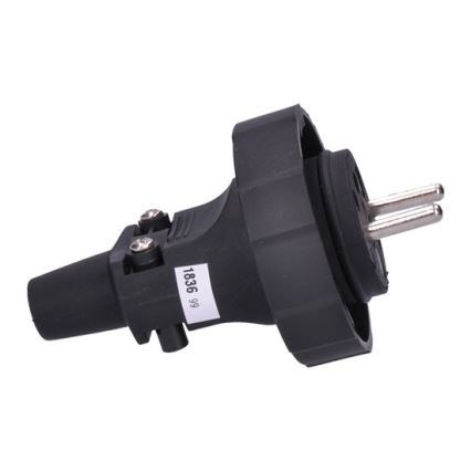 Gumová zástrčka 230V/16A IP65