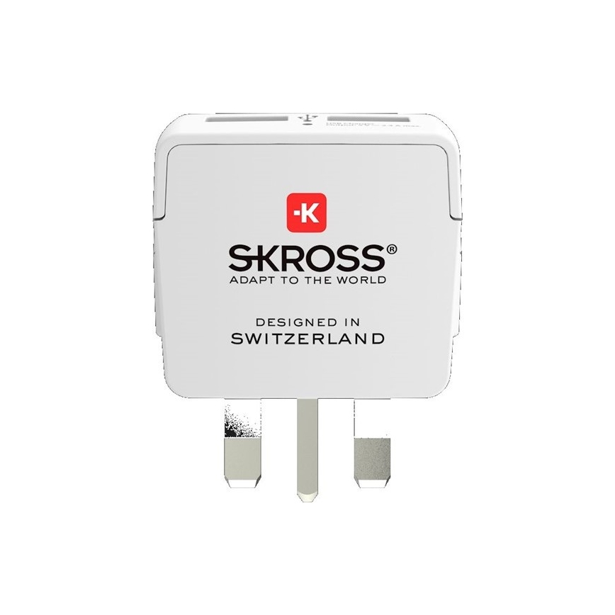 Cestovní adaptér pro UK 230V + 2x USB port