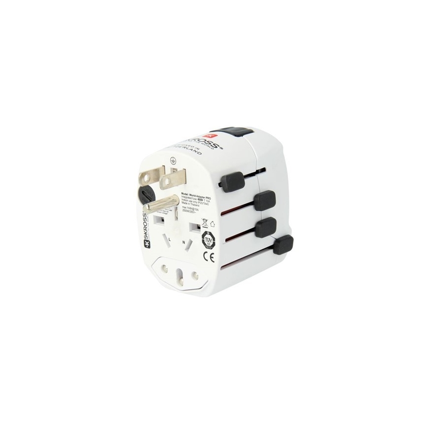 Univerzální cestovní adaptér pro celý svět 230V + USB port
