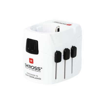 Cestovní adaptér pro UK, USA, Austrálii a Čínu 230V + 2x USB port