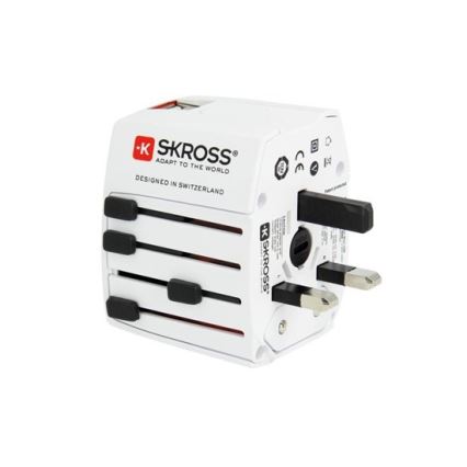 Mezinárodní cestovní adaptér 230V + 2x USB port