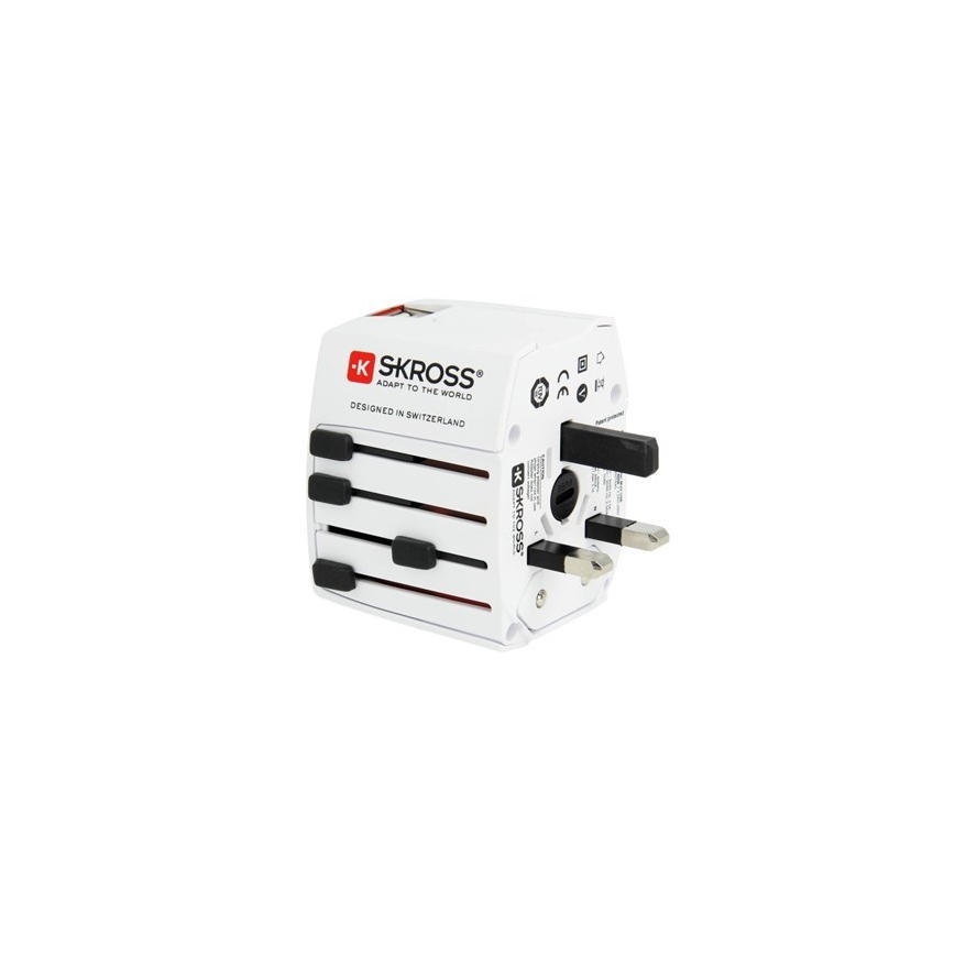 Mezinárodní cestovní adaptér 230V + 2x USB port