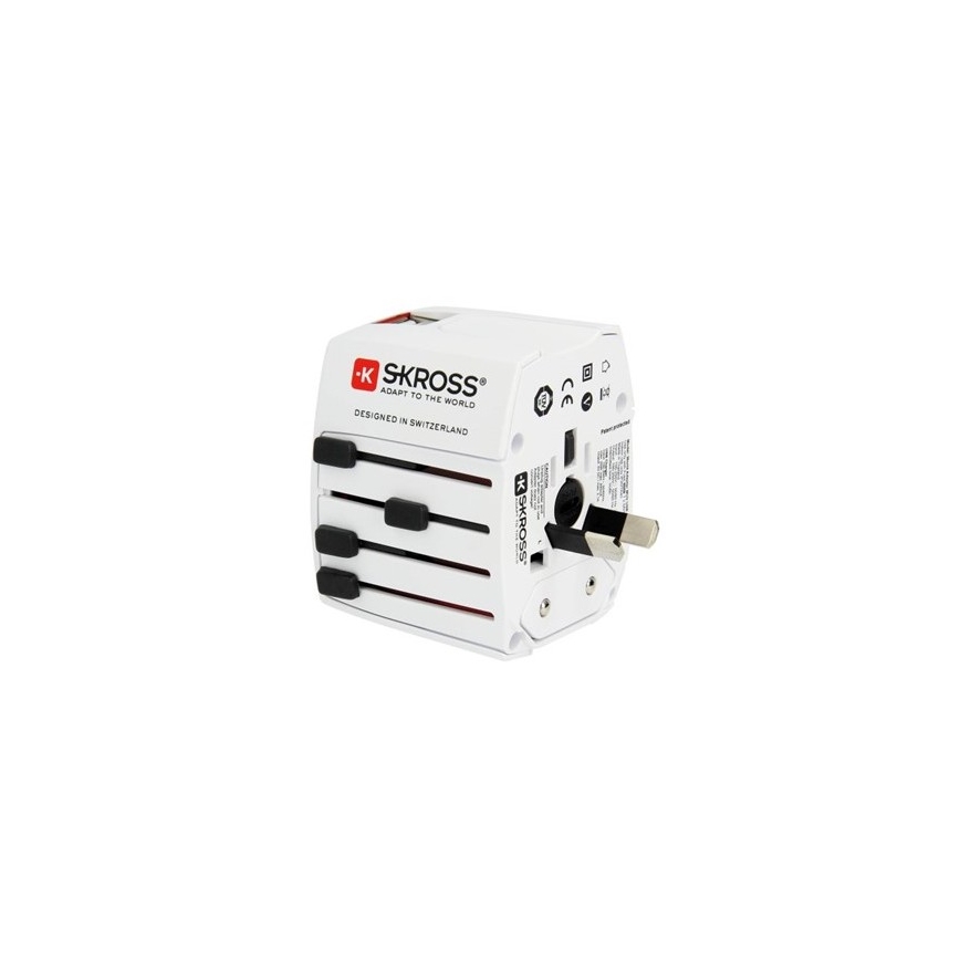 Mezinárodní cestovní adaptér 230V + 2x USB port