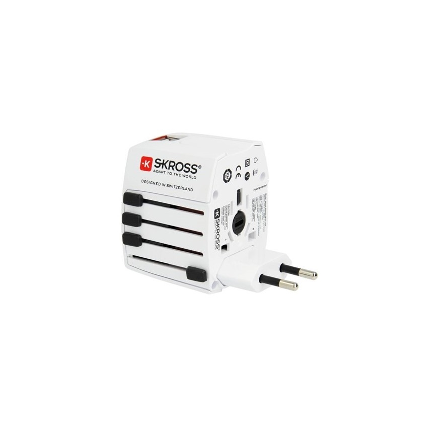 Mezinárodní cestovní adaptér 230V + 2x USB port