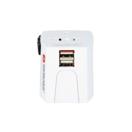 Mezinárodní cestovní adaptér 230V + 2x USB port