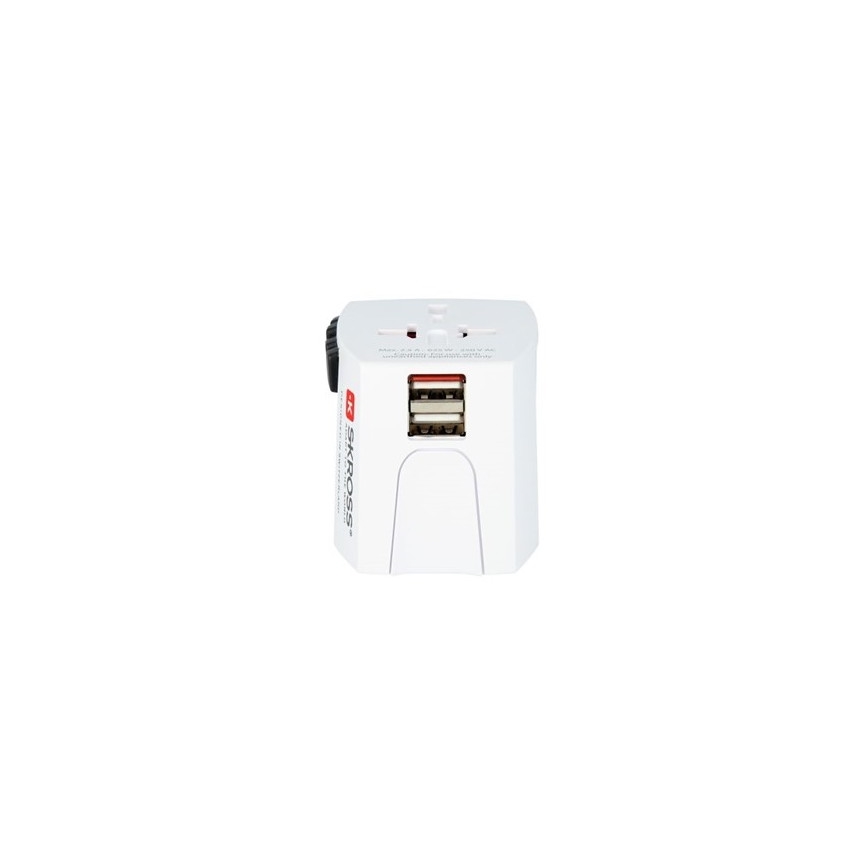 Mezinárodní cestovní adaptér 230V + 2x USB port