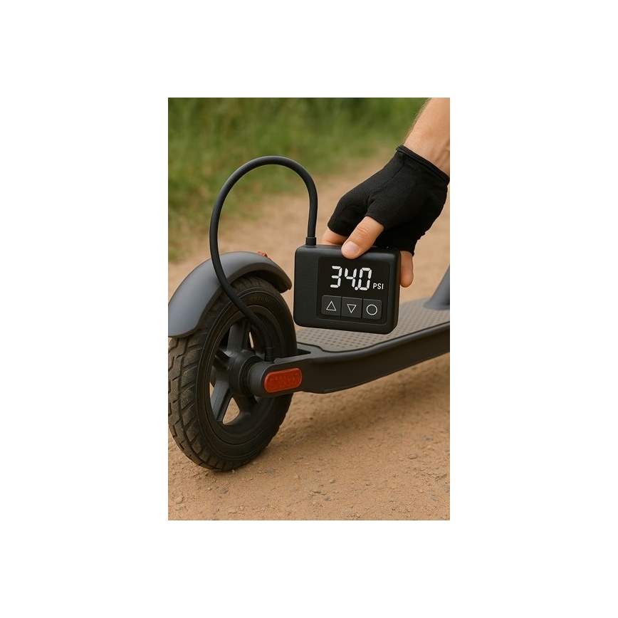 Digitální kapesní kompresor 500 mAh 5V černá