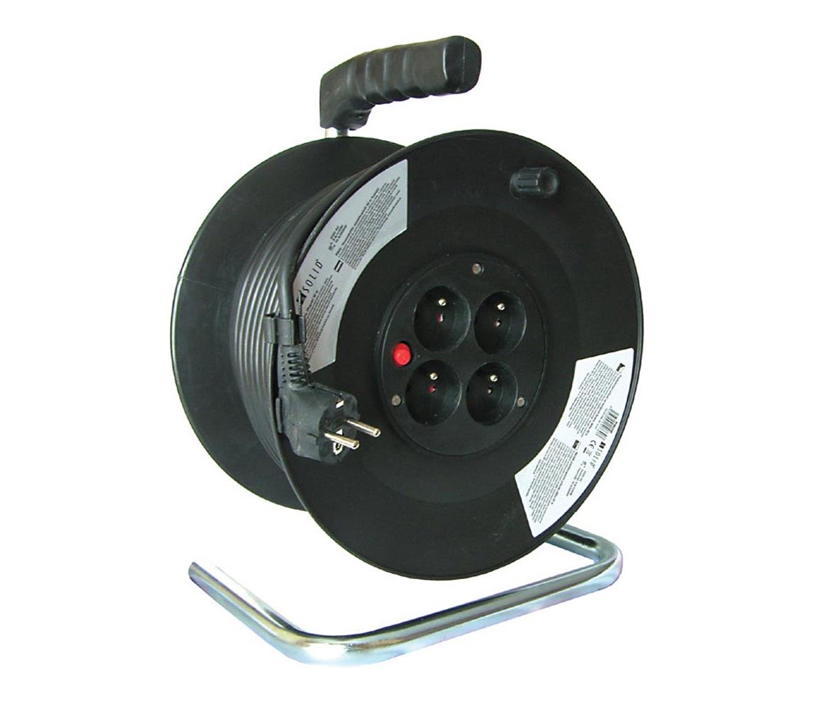 Solight Solight PB02 - Prodlužovací kabel na bubnu 50m černý SL0318