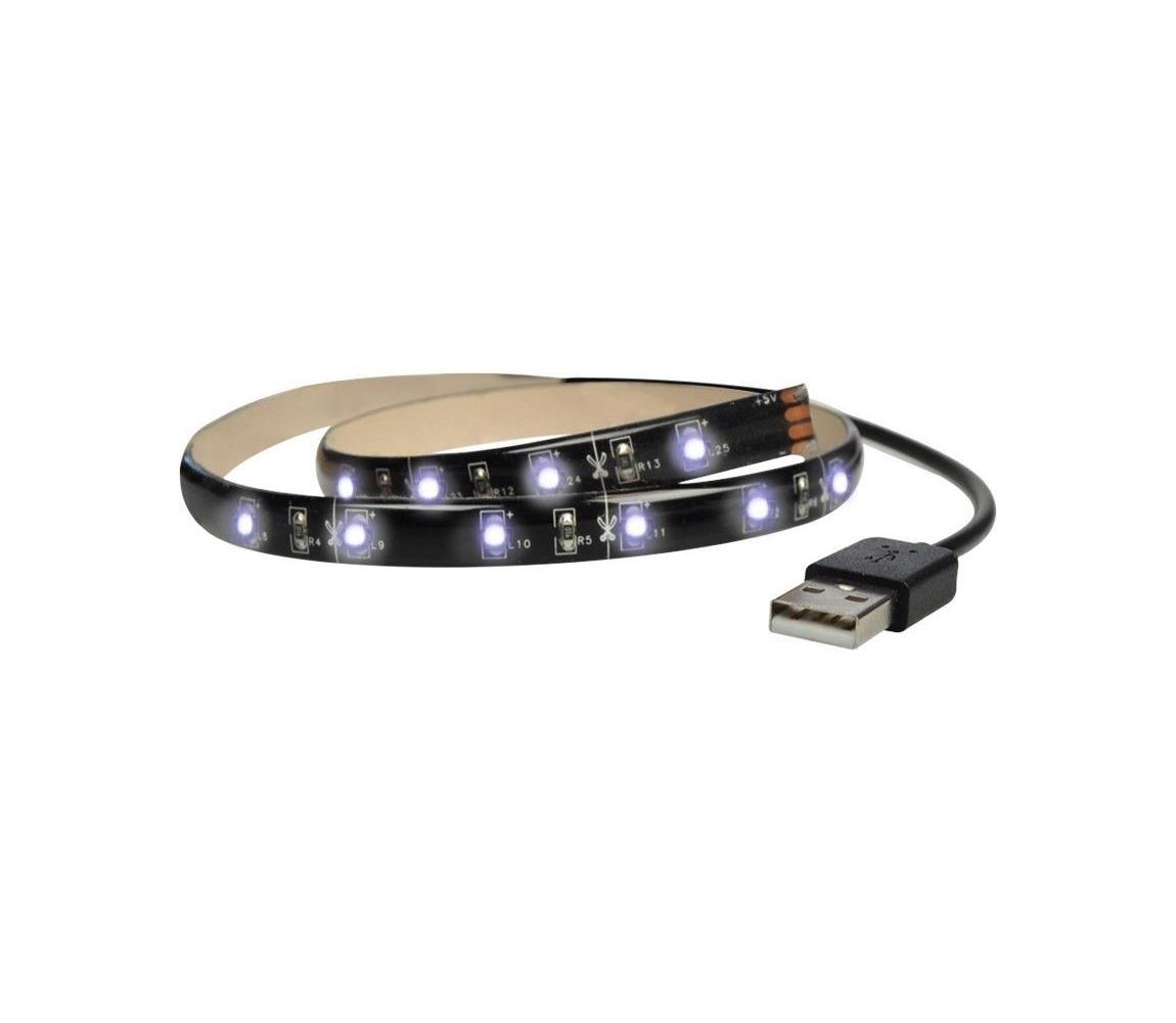 LED pásek WM501 Solight WM501 náladové osvětlení, napájení z USB 100 cm s vypínačem, studená bílá