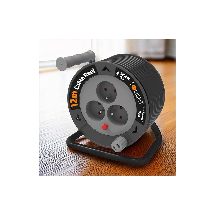 Prodlužovací kabel na bubnu 3Z 12 m