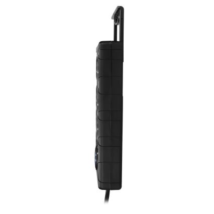 Prodlužovací kabel s vypínačem 8Z Typ E + 1xUSB-A + 1xUSB-C 2m černá