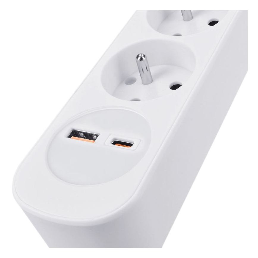 Prodlužovací kabel s vypínačem 3Z s USB A+C nabíjením 2 m