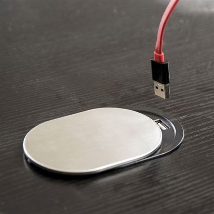 Vestavná USB zásuvka s posuvným víčkem 10A/230V