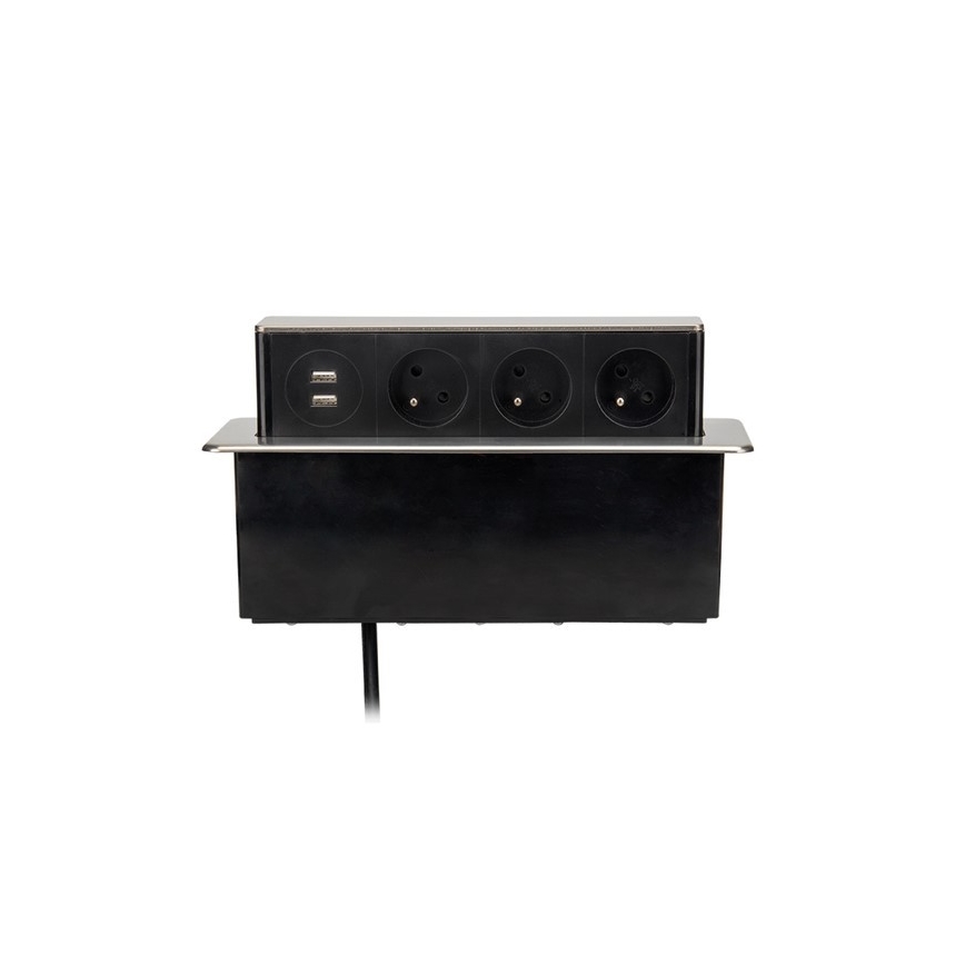 Zásuvkový sloupek pro desku stolu 3x230V
