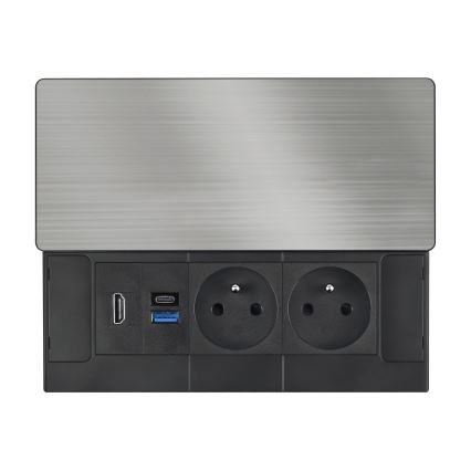 Vestavná zásuvka 20W 2Z + USB-A + USB-C + HDMI
