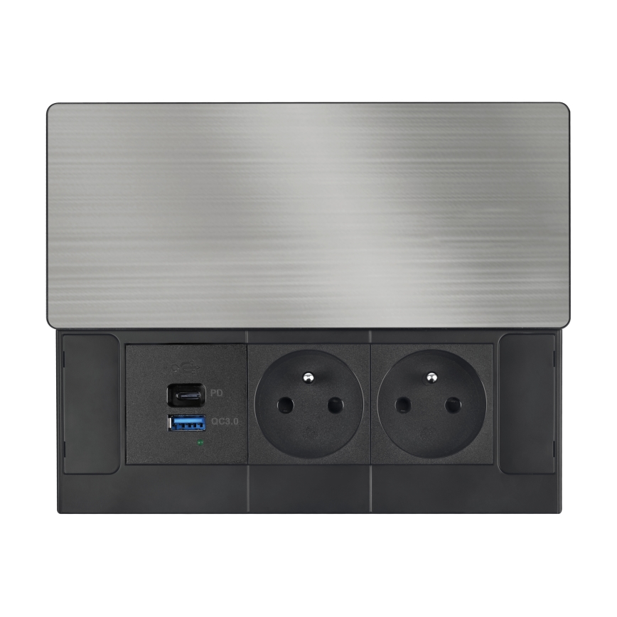 Vestavná zásuvka 20W 2Z + USB-A + USB-C
